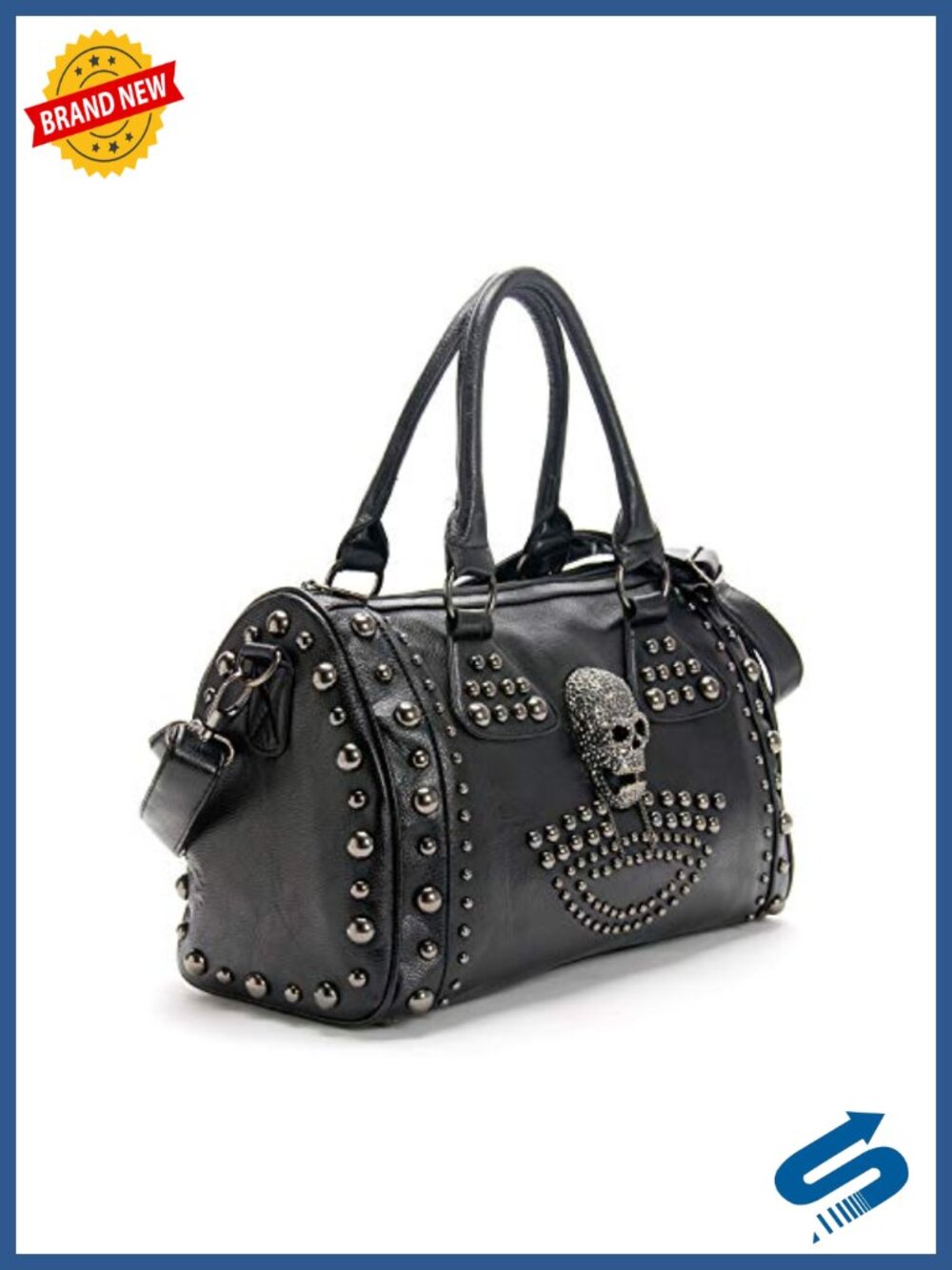 Canvas Punk Tote Handbag Shoulder Strap Crossbody